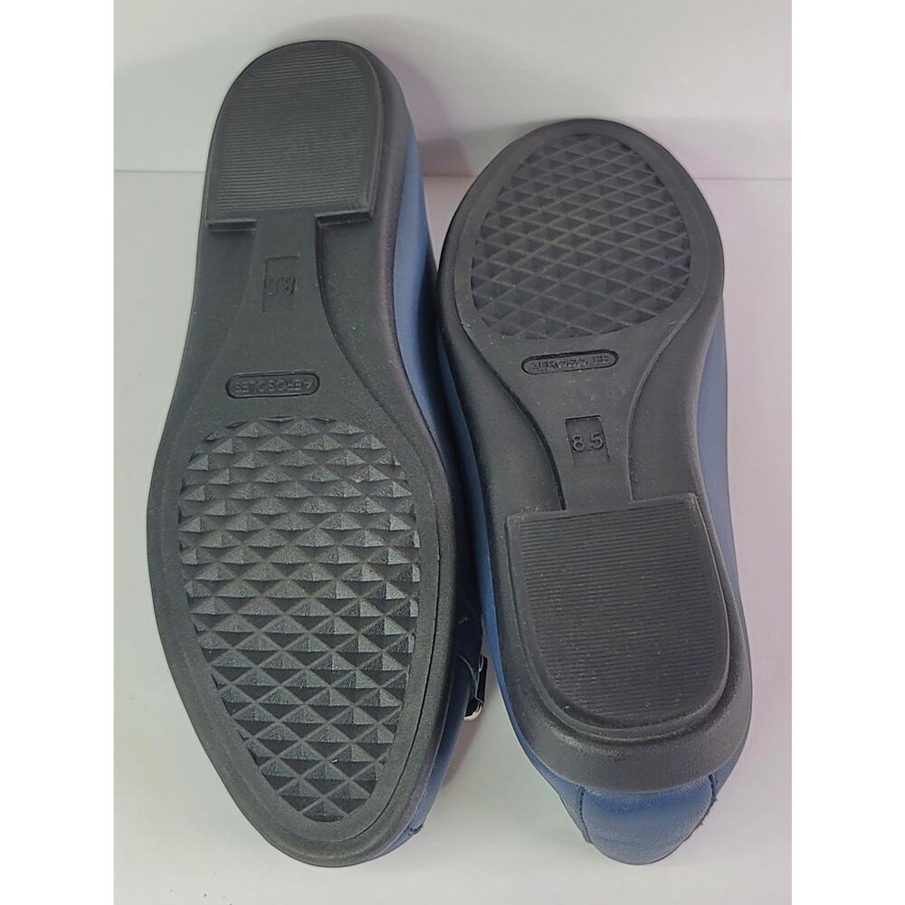Aerosoles Big Bet Navy Blue Ballet Flats with Gold Knot Detail Women's Size 8.5 - Picture 8 of 11